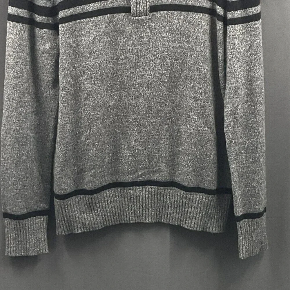 Banana Republic‎ Sweater Men M Merino Wool Italian Striped High Neck Pullover